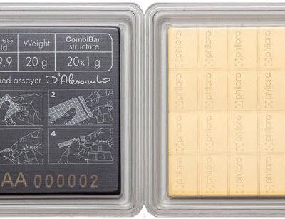Zlatý slitek 20 x 1 gram (CombiBar)